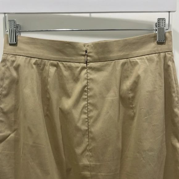 Prada Khaki Pencil Above Knee Minimalist Skirt Sz 40 US 8 - Picture 3 of 6